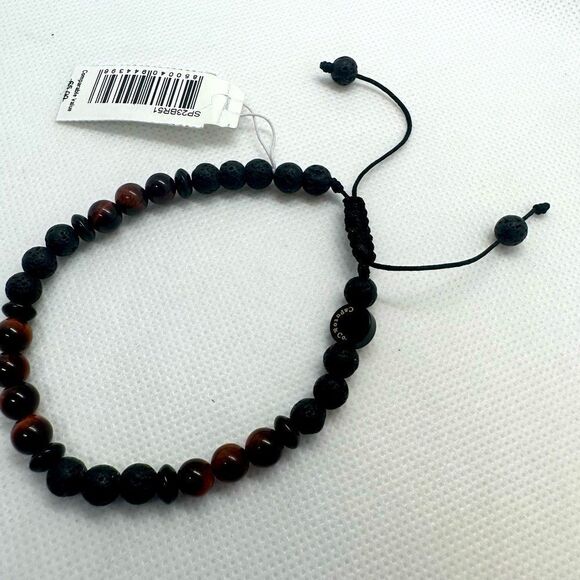 Caputo & Co. Lava Gemstone Red Tiger Eye Adjustable Bracelet NWT - Picture 5 of 8